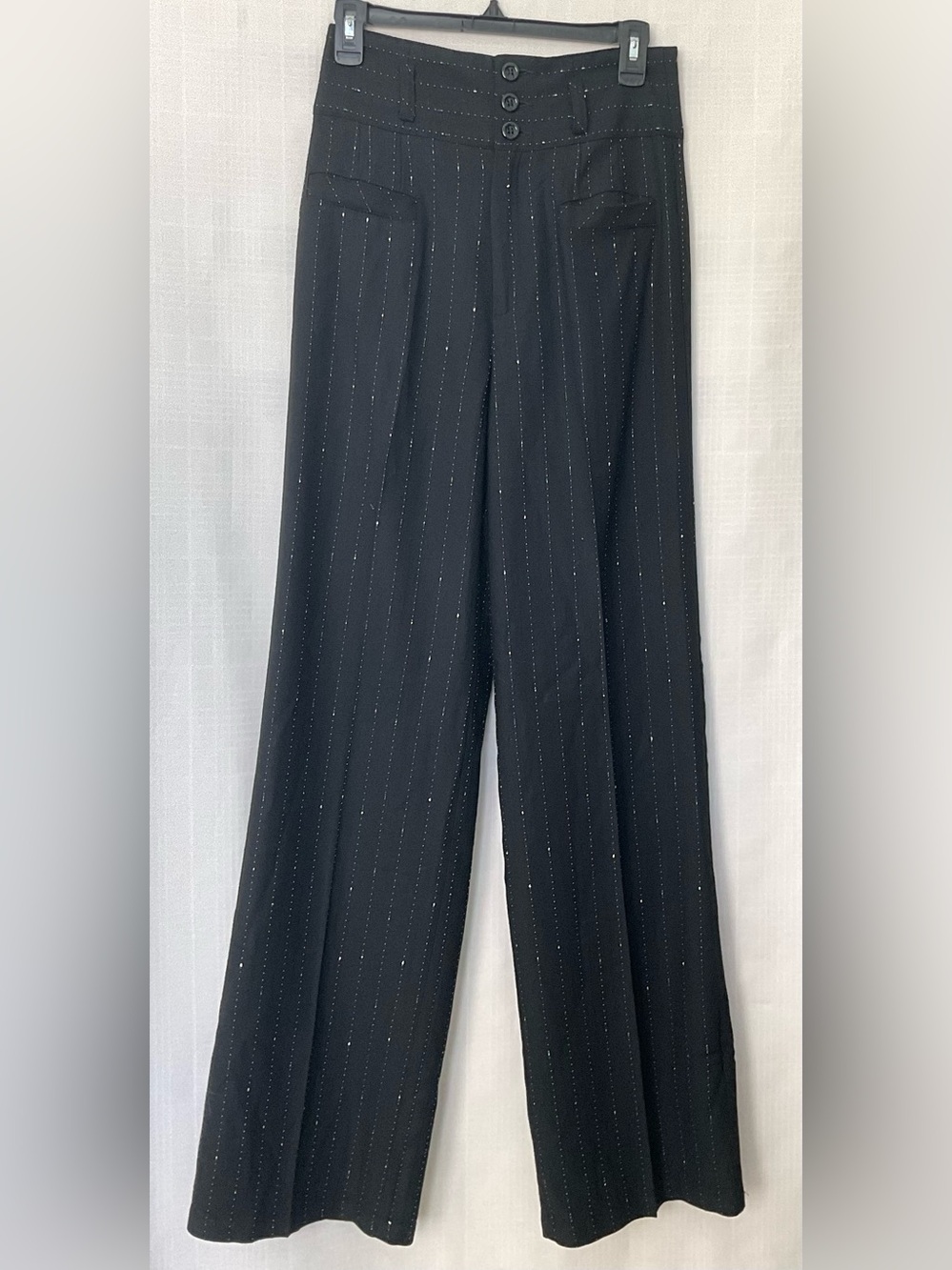 Vintage Nanette Lepore Black Pinstripe Trousers